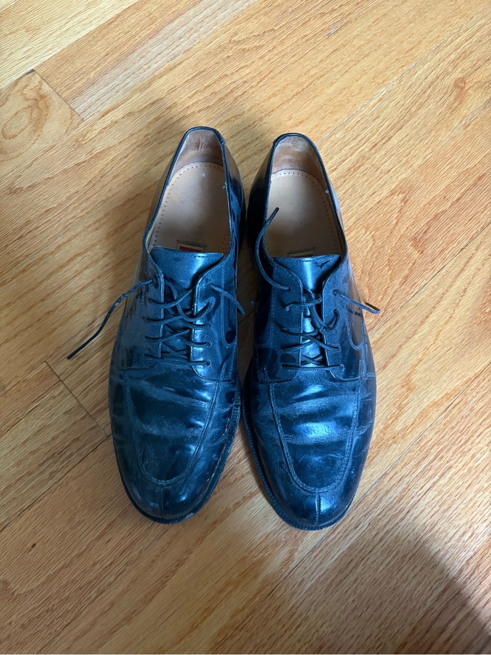 Cole Haan Dark black Leather Lace-Up Oxfords